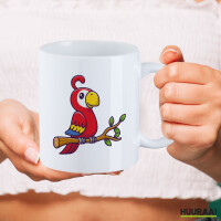 Kaffeetasse Papagei Ara Comic 330ml