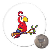 Magnet Papagei Ara Comic 59mm Kühlschrankmagnet...