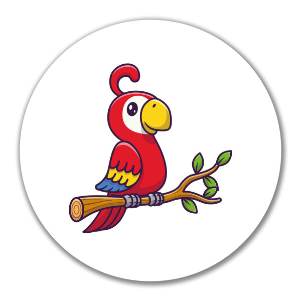 Aufkleber Papagei Ara Comic 10cm