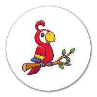 Aufkleber Papagei Ara Comic 10cm