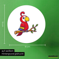 Aufkleber Papagei Ara Comic 10cm