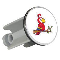 Waschbeckenstöpsel Papagei Ara Comic 4cm Abflussstopfen