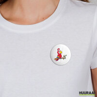 Button Papagei Ara Comic