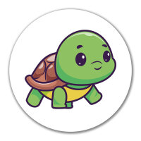 Aufkleber Baby Schildkröte Comic 10cm