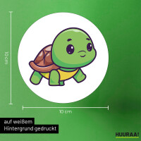 Aufkleber Baby Schildkröte Comic 10cm