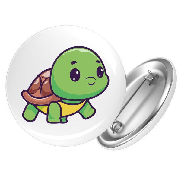 Button Baby Schildkröte Comic rund