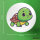 Button Baby Schildkröte Comic rund