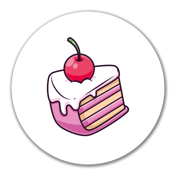 Aufkleber Kuchen Torte 10cm rund