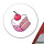 Aufkleber Kuchen Torte 10cm rund