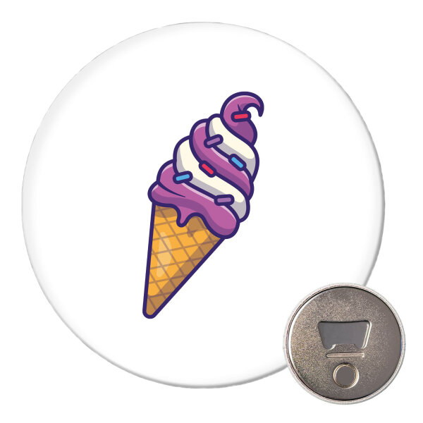 Magnet Eiscreme Comic 59mm Kühlschrankmagnet Flaschenöffner