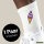 Unisex Socken Eiscreme Comic Größe 37/46 White Motiv Tennissocken