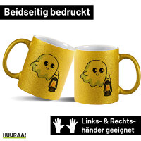 Glitzertasse Geist Comic 330ml