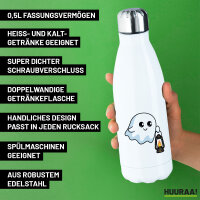 Edelstahl-Trinkflasche Geist Comic 500ml Wasserflasche