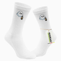 Unisex Socken Geist Comic Größe 37/46 White...