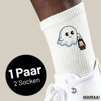 Unisex Socken Geist Comic Größe 37/46 White...