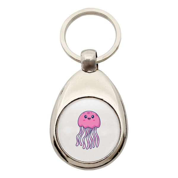 Schlüsselanhänger Qualle Comic