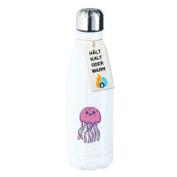 Trinkflasche Qualle Comic 500ml Edelstahl Wasserflasche