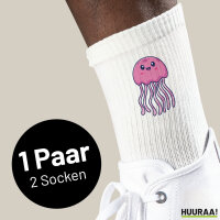 Unisex Socken Qualle Comic Baumwolle
