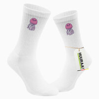 Unisex Socken Qualle Comic Größe 37/46 White...