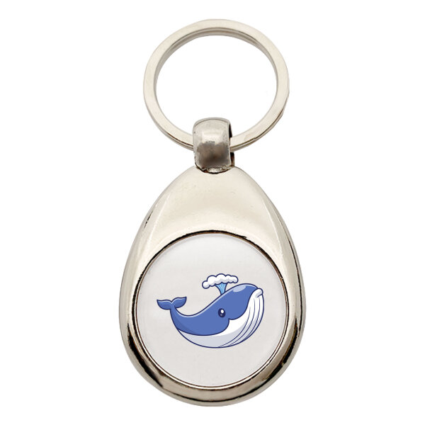 Schlüsselanhänger Blauwal Comic