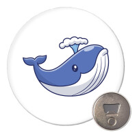 Magnet Blauwal Comic 59mm Kühlschrankmagnet