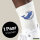 Unisex Socken Blauwal Comic Größe 37/46 White Motiv Tennissocken