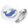 Button Blauwal Comic rund
