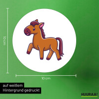 Aufkleber Pferd Comic 10cm