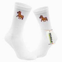 Unisex Socken Pferd Comic Größe 37/46 White...