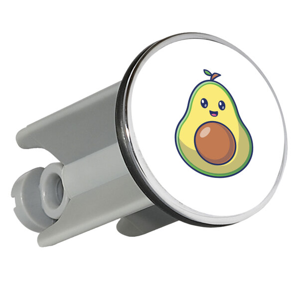 Waschbeckenstöpsel Avocado Comic 4cm