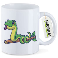 Kaffeetasse Schlange Comic 330ml
