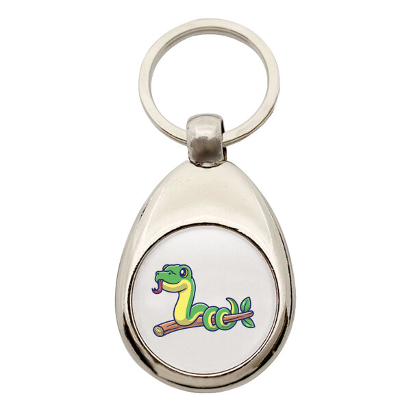 Schlüsselanhänger Schlange Comic