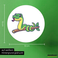 Aufkleber Schlange Comic 10cm