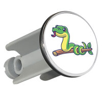 Waschbeckenstöpsel Schlange Comic 4cm Abflussstopfen