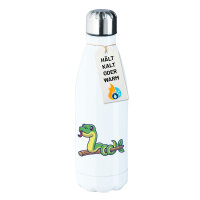 Trinkflasche Schlange Comic 500ml Edelstahl Wasserflasche