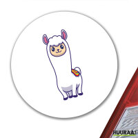 Aufkleber Lama Comic 10cm