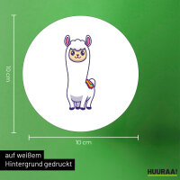Aufkleber Lama Comic 10cm