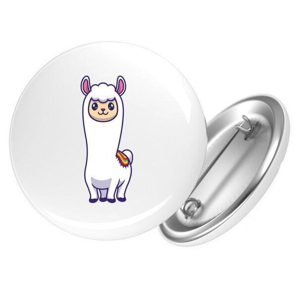 Button Lama Comic rund