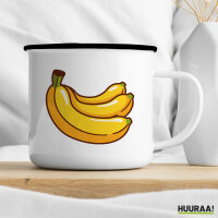 Emaille Tasse Banane Comic 300ml Vintage Emaille Becher