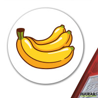 Aufkleber Banane Comic 10cm rund
