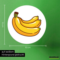 Aufkleber Banane Comic 10cm rund