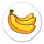Aufkleber Banane Comic 10cm rund