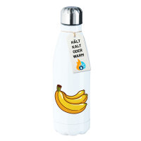 Trinkflasche Banane Comic 500ml Edelstahl Wasserflasche