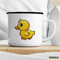 Emaille Tasse Küken Comic 300ml Vintage Emaille Becher