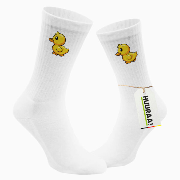 Unisex Socken Küken Comic Größe 37/46 White Motiv Tennissocken
