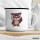 Emaille Tasse Eule Comic 300ml Vintage Emaille Becher