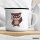 Emaille Tasse Eule Comic 300ml Vintage