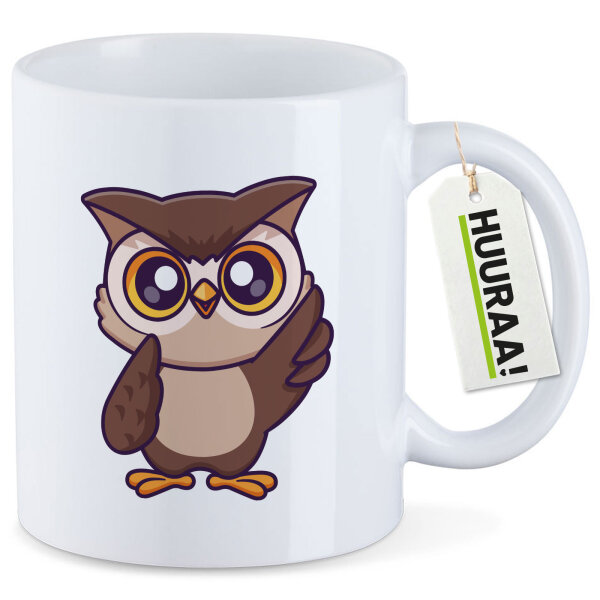Kaffeetasse Eule Comic 330ml