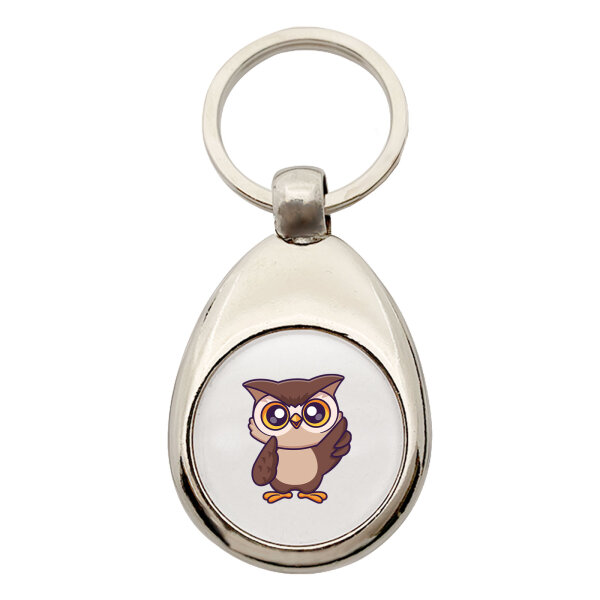Schlüsselanhänger Eule Comic