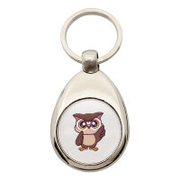 Schlüsselanhänger Eule Comic